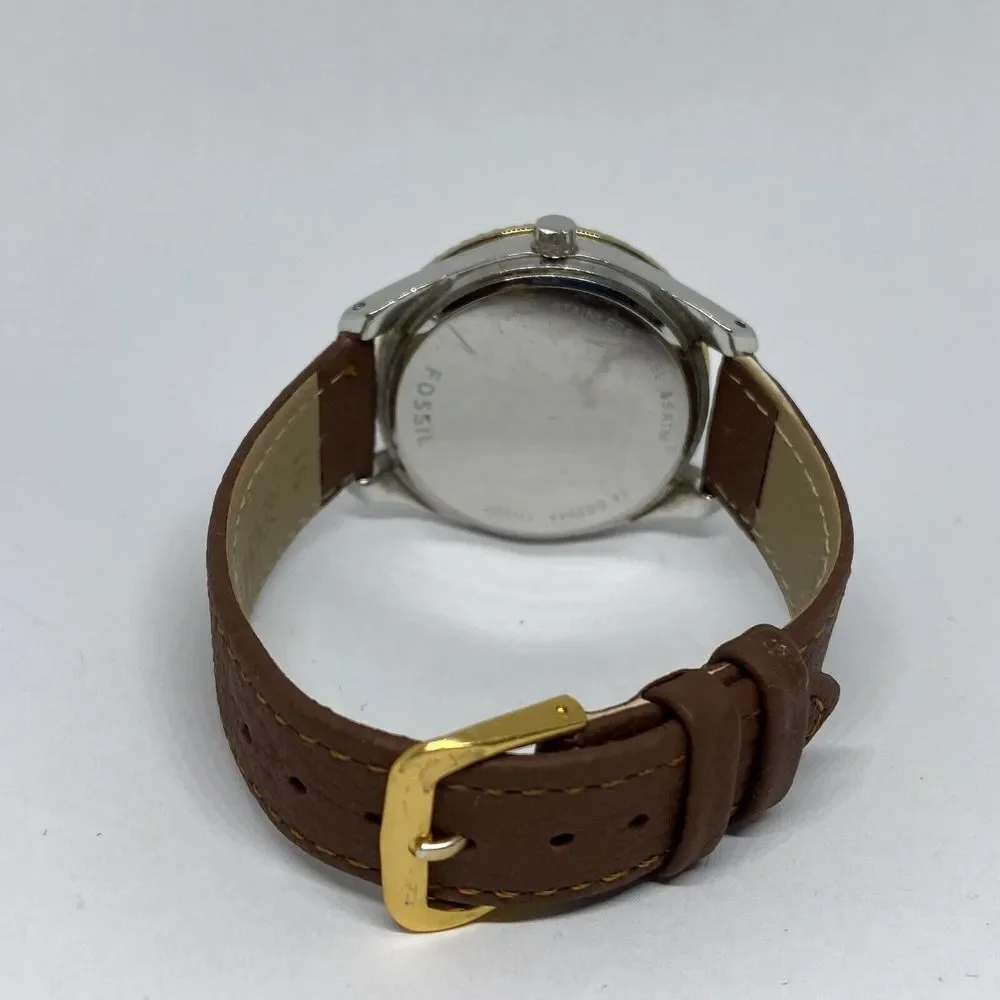 Fossil Stella ES2944 Women's Brown Leather Analog Dial Quartz Wrist Watch WO561
